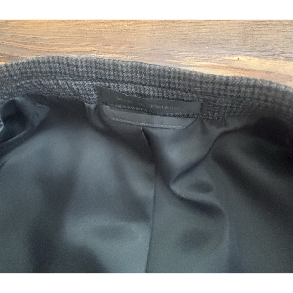 Chaps Mens 42R Gray Houndstooth Sport Coat Wool Jacket Academia NWOT - Picture 14 of 16